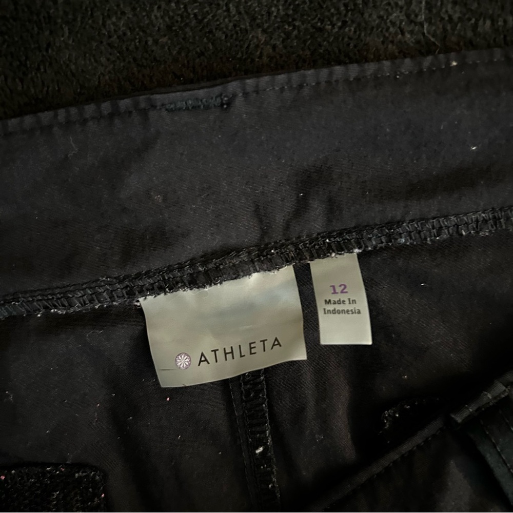 Athleta Womens Black Outdoor Casual Cargo Pants Elastic Waist Size 12 - Picture 8 of 9
